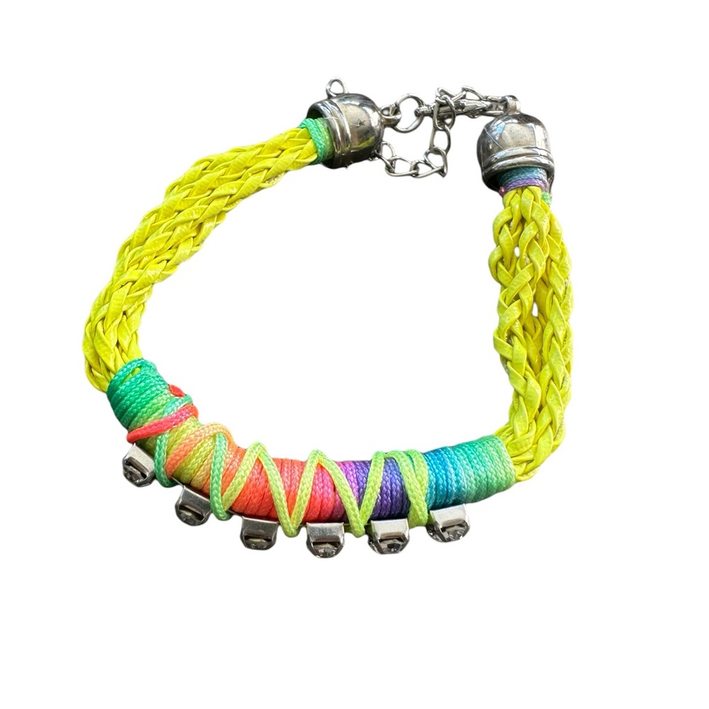 4/$20!!!   Bright Yellow Braided Punk Woven Bracelet